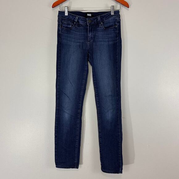 Paige Skyline Ankle Peg Skinny Mid Rise Transcend Everdeen Wash Jeans Sz 27 - Picture 3 of 11